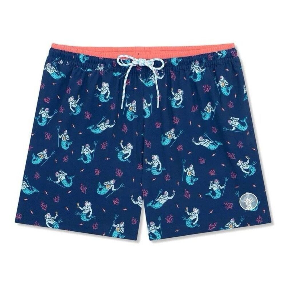Chubbies NWT The Triton Of The Seas Quick-Dry 5.5" Swim Trunks with Liner Blue S